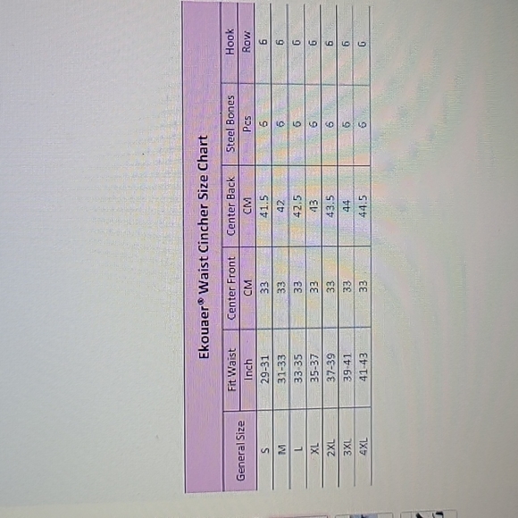 Ekouaer Mesh Steel Boned Waist Cincher Vest 6 Row Hooks Shapewear M fit 31-33" - Picture 6 of 11